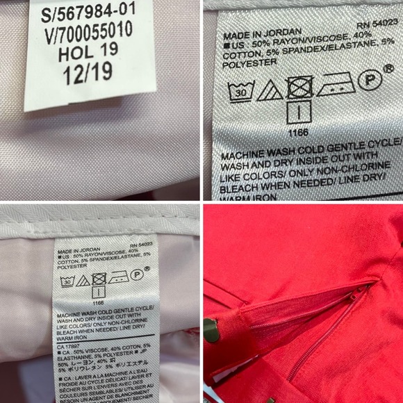 Banana Republic womens sloan chino pants sz 2 mid rise red business casual work - Picture 10 of 12